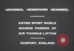 Immagine di Sir Thomas Lipton Gosport Inghilterra, 1931, secondo 5 filmato di repertorio 65675075499