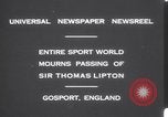 Immagine di Sir Thomas Lipton Gosport Inghilterra, 1931, secondo 12 filmato di repertorio 65675075499