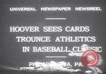 Standbild Präsident Herbert Hoover Philadelphia Pennsylvania USA, 1931, aus Sekunde 10 historischem Filmmaterial Videoclip 65675075506