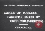 Image of free meals for children during great depression Chicago Illinois USA, 1931, second 1 stock footage video 65675075518