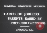 Image of free meals for children during great depression Chicago Illinois USA, 1931, second 3 stock footage video 65675075518