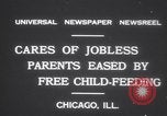 Image of free meals for children during great depression Chicago Illinois USA, 1931, second 9 stock footage video 65675075518