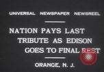 Image of Thomas Edison's funeral West Orange New Jersey USA, 1931, second 4 stock footage video 65675075519