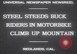 Image MOTO Hill Climb contest Redlands California USA, 1930, de la seconde 5 séquences d'archives historiques vidéo 65675075544