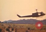 Image of UH-1D Iroquois helicopters Pleiku South Vietnam, 1969, second 36 stock footage video 65675075563