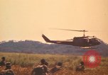 Image of UH-1D Iroquois helicopters Pleiku South Vietnam, 1969, second 40 stock footage video 65675075563