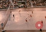 Image of handball game Munich Germany, 1972, second 28 stock footage video 65675075646