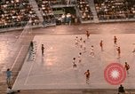 Image of handball game Munich Germany, 1972, second 38 stock footage video 65675075646