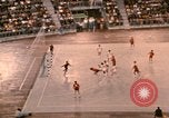 Image of handball game Munich Germany, 1972, second 50 stock footage video 65675075646