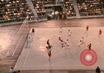 Image of handball game Munich Germany, 1972, second 51 stock footage video 65675075646