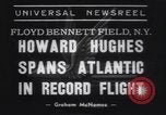 Image of Howard Hughes flight to Paris New York United States USA, 1938, second 6 stock footage video 65675075739