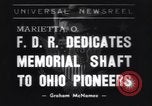 Immagine di Franklin Roosevelt Marietta Ohio USA, 1938, secondo 1 filmato di repertorio 65675075740