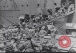 Image of PBY flying above a supply convoy in the Atlantic European Theater, 1944, second 39 stock footage video 65675075784
