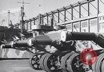 Image of Transport ships being loaded with troops and supplies for invasion task force United States USA, 1944, second 48 stock footage video 65675075793