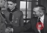 Image of James Forrestal meets with Boy Scouts Arlington Virginia USA, 1949, second 56 stock footage video 65675075800