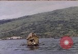 Image of outrigger canoe Pacific Ocean, 1945, second 5 stock footage video 65675075919