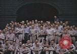 Immagine di US Naval ufficiali pongono a Yokosuka base sottomarina Yokosuka iJapan, 1945, secondo 26 filmato di repertorio 65675076033