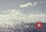 Image of bow of submarine underway Pacific Ocean, 1977, second 1 stock footage video 65675076051
