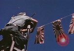 Image of US Sailors decorate their submarine on VJ Day in Pearl Harbor Hawaii USA, 1945, second 26 stock footage video 65675076118