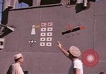 Image of US Sailors decorate their submarine on VJ Day in Pearl Harbor Hawaii USA, 1945, second 43 stock footage video 65675076118