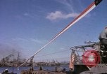 Image of US Sailors decorate their submarine on VJ Day in Pearl Harbor Hawaii USA, 1945, second 58 stock footage video 65675076118