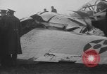 Image of remains of crashed Lockheed XP-38 airplane Mitchel Field Long Island New York USA, 1939, second 17 stock footage video 65675076312