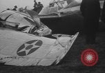 Image of remains of crashed Lockheed XP-38 airplane Mitchel Field Long Island New York USA, 1939, second 19 stock footage video 65675076312