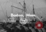 Image of American trawlers covered with ice Boston Massachusetts USA, 1954, second 1 stock footage video 65675076332