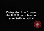 Image of Civilian Conservation Corps creating skiing and hiking trails New Hampshire United States USA, 1934, second 7 stock footage video 65675076411