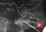 Image of Sketch of forecast hurricane track Caribbean, 1951, second 1 stock footage video 65675076422