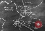 Image of Sketch of forecast hurricane track Caribbean, 1951, second 3 stock footage video 65675076422