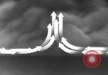 Image of Sketch of forecast hurricane track Caribbean, 1951, second 7 stock footage video 65675076422