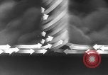 Image of Sketch of forecast hurricane track Caribbean, 1951, second 15 stock footage video 65675076422