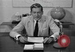 Image of Enactment of weather broadcast Bermuda, 1955, second 41 stock footage video 65675076447