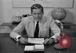 Image of Enactment of weather broadcast Bermuda, 1955, second 47 stock footage video 65675076447