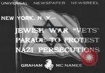 Standbild Jüdische Kriegsveteranen New York City USA, 1933, aus Sekunde 1 historischem Filmmaterial Videoclip 65675076526