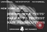 Standbild Jüdische Kriegsveteranen New York City USA, 1933, aus Sekunde 6 historischem Filmmaterial Videoclip 65675076526