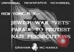 Standbild Jüdische Kriegsveteranen New York City USA, 1933, aus Sekunde 8 historischem Filmmaterial Videoclip 65675076526
