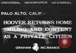Standbild Herbert Clark Hoover Palo Alto California USA, 1933, aus Sekunde 1 historischem Filmmaterial Videoclip 65675076528
