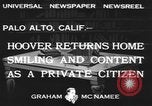 Standbild Herbert Clark Hoover Palo Alto California USA, 1933, aus Sekunde 5 historischem Filmmaterial Videoclip 65675076528