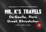 Immagine di Nikita Khrushchev Parigi Francia, 1960, secondo 15 filmato di repertorio 65675076540
