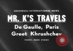Immagine di Nikita Khrushchev Parigi Francia, 1960, secondo 18 filmato di repertorio 65675076540