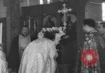 Image of icon of Virgin Mary enshrined in St. Paul Cathedral Long Island New York USA, 1960, second 41 stock footage video 65675076542