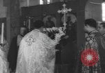 Image of icon of Virgin Mary enshrined in St. Paul Cathedral Long Island New York USA, 1960, second 43 stock footage video 65675076542