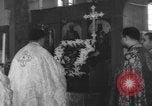 Image of icon of Virgin Mary enshrined in St. Paul Cathedral Long Island New York USA, 1960, second 44 stock footage video 65675076542