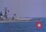 Image of Soviet Kresta Class I guided missile cruiser Mediterranean Sea, 1966, second 4 stock footage video 65675076550