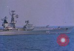 Image of Soviet Kresta Class I guided missile cruiser Mediterranean Sea, 1966, second 11 stock footage video 65675076550
