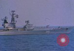 Image of Soviet Kresta Class I guided missile cruiser Mediterranean Sea, 1966, second 12 stock footage video 65675076550