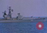 Image of Soviet Kresta Class I guided missile cruiser Mediterranean Sea, 1966, second 15 stock footage video 65675076550