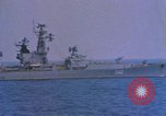 Image of Soviet Kresta Class I guided missile cruiser Mediterranean Sea, 1966, second 16 stock footage video 65675076550